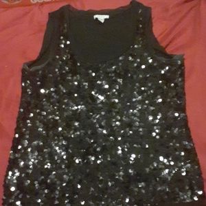 Black Sequin Tank